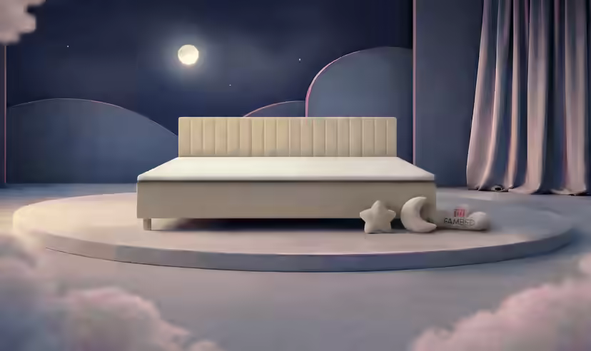 FAMBED Familienbett in beige, 270 × 200 cm, mit Kopfteil