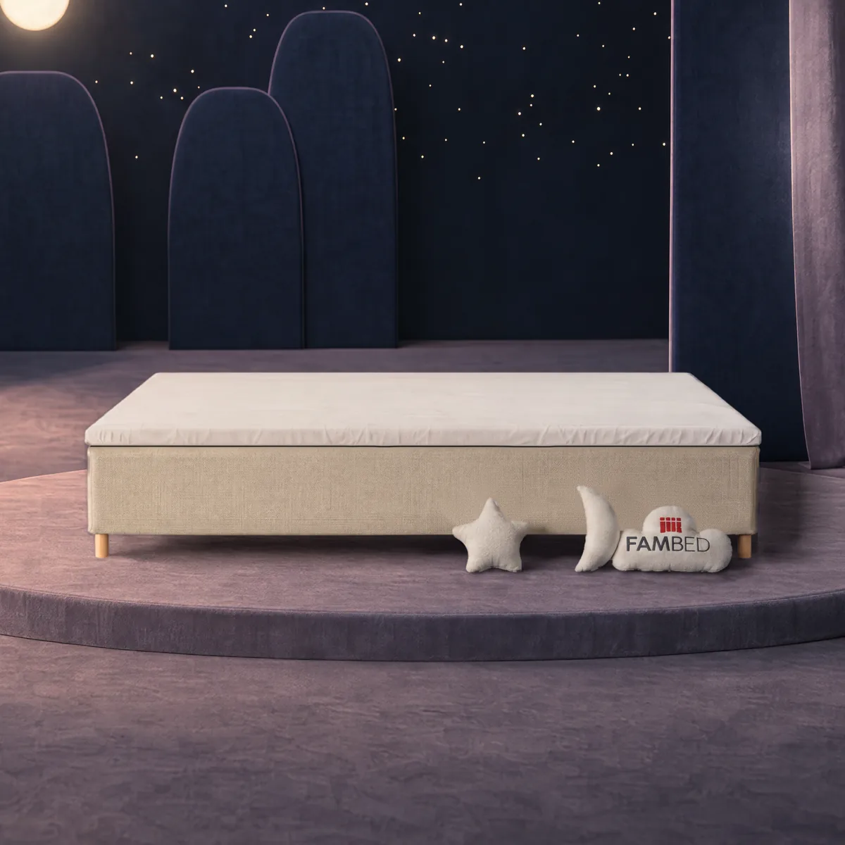 FAMBED perhesänky 280 × 200 cm · Beige